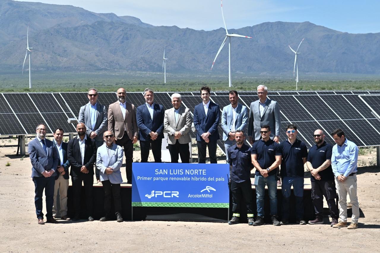 PCR y Acindar inauguraron el primer parque renovable híbrido del país